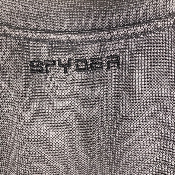 Spyder Men's Size M 1/4 Zip Sweatshirt Sweater Grey/Black Fleece Lined - Picture 7 of 9